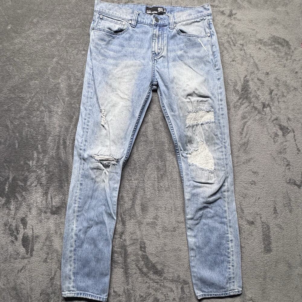RSQ Seattle Skinny Tapered Distressed Denim Jeans Men’s‎ 31x32 Tag See Pics